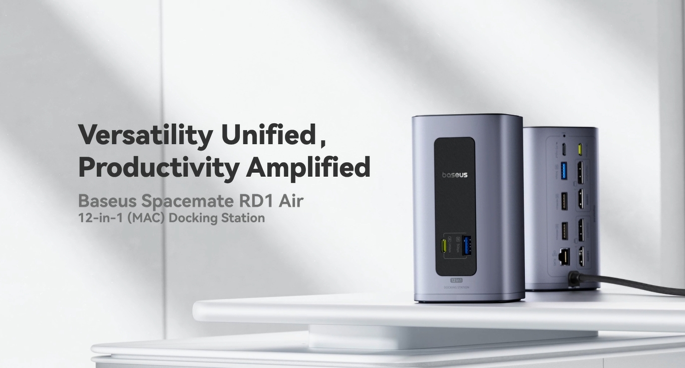 Baseus 12-in-1 USB-C ドッキングステーション Amazon.com: Baseus Nomos Air Mac 12 in 1 Docking Station, Dual
